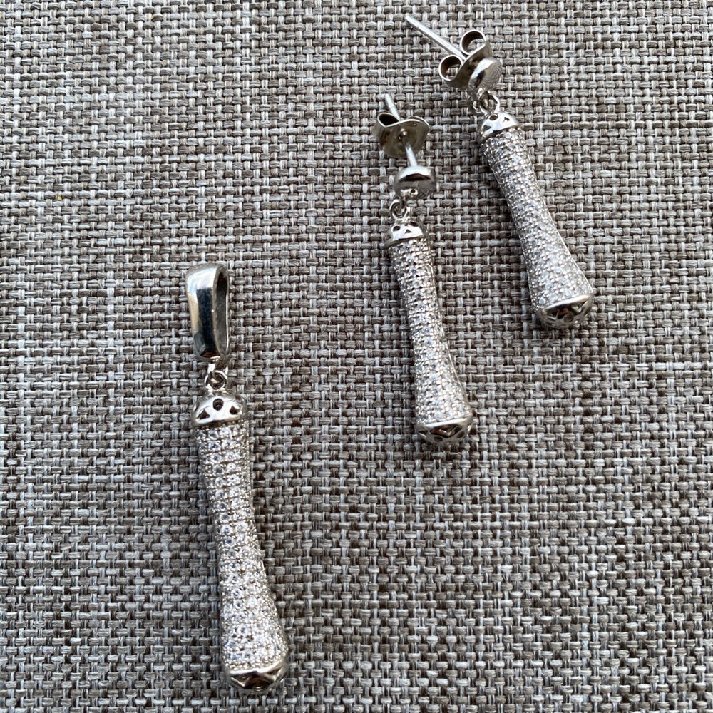 NEW 925 Sterling Silver Earrings and Pendant.